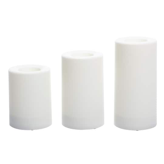 White 3-Pack LED Pillar Candles by Ashland&#xAE;